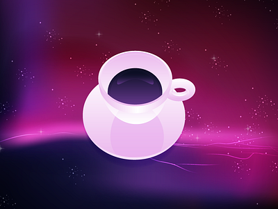 Coffee! coffee design flat graphic illustration stars universe vectors