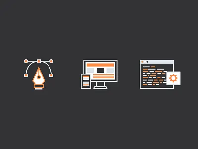 Services Icons branding design development icons services