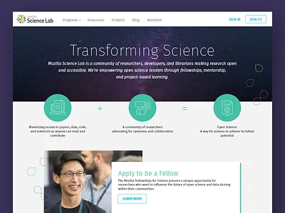 Mozilla Science nonprofit open source ui ux website