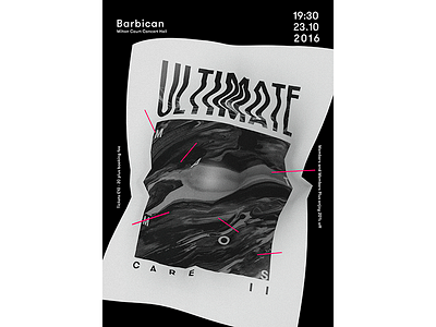 Matmos / Ultimate Care II black concert layout matmos music poster typography