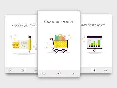 Banking Onboarding banking clean design ecommerce flat layout onboarding typography ui