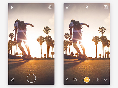 App #1 application capture filters navigation photo ui