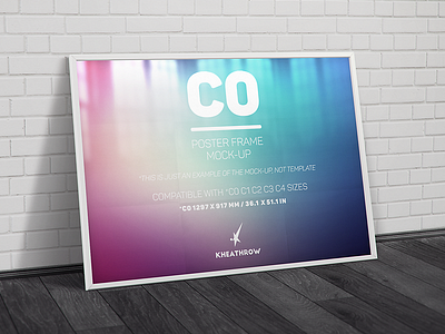 C0 Elegant Poster Frame Mock-Ups artwork brick wall frame mockup loft mockups poster frame poster mock up presentation showcase stylish template С size