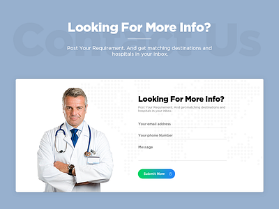 Contact Us Form card contac us form gradient website