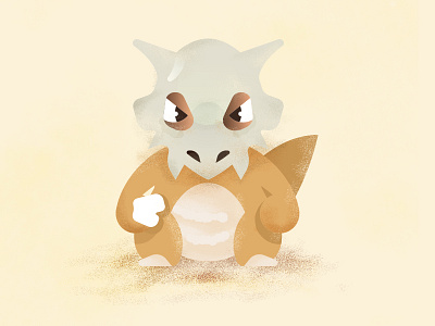 Cubone - Pokédex project brown challenge character cubone ghost illustration pokedex pokemon sunday