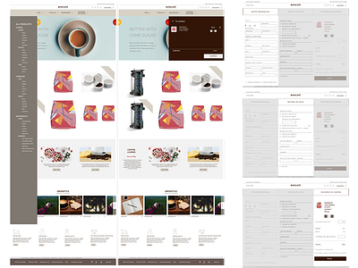 e-commerce BONCAFFÉ checkout e commerce landing menus ui web