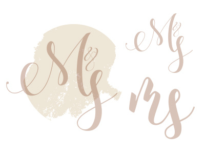 WIP of a Wedding logo logo script watercolour wedding