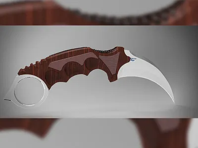 Wood Handle Karambit chrome counterstrike csgo karambit knife