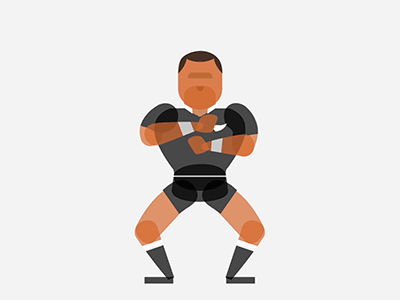 All Black Haka 2d allblacks animation cutout haka rugby