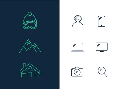In Search Of Snow | Icon set app mobile branding icon set icons identity