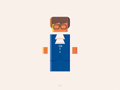 Austin Powers anybuddy austin baby character design flat geometric minimal powers yeah