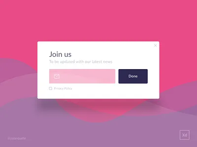 Join us / UI join us suscribe widget