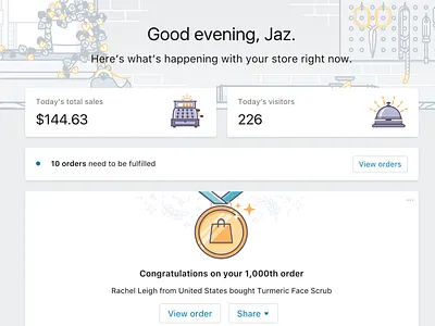 Feed—Shopify Home cards design ecommerce feed home ui ux