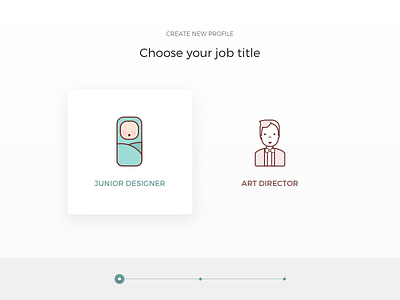 Profile Setup app card onboarding option profile setup steps ui ux web