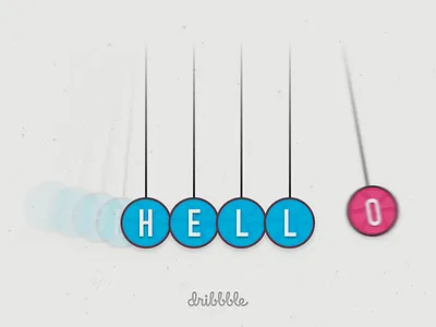 hello dribbble debut dribbble hello invite pendulums