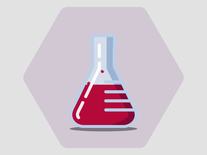 Laboratory : Conical Flask design graphic illustration motion