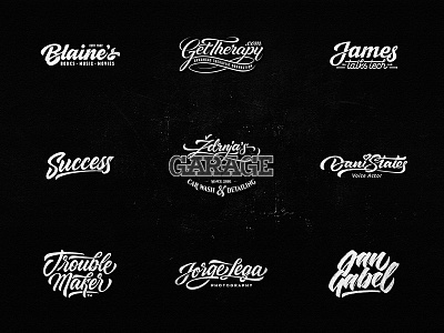 Lettering Logo Design Vol. 8 behance custom dalibass drawing hand drawn lettering logo logotype sketch