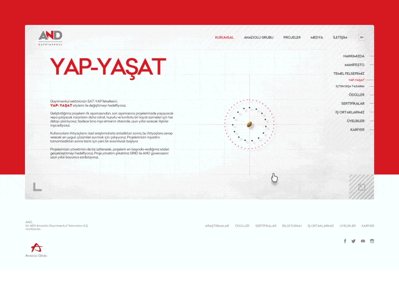 AND Build & Life animation building design interaction istanbul life nature tree turkey ui web