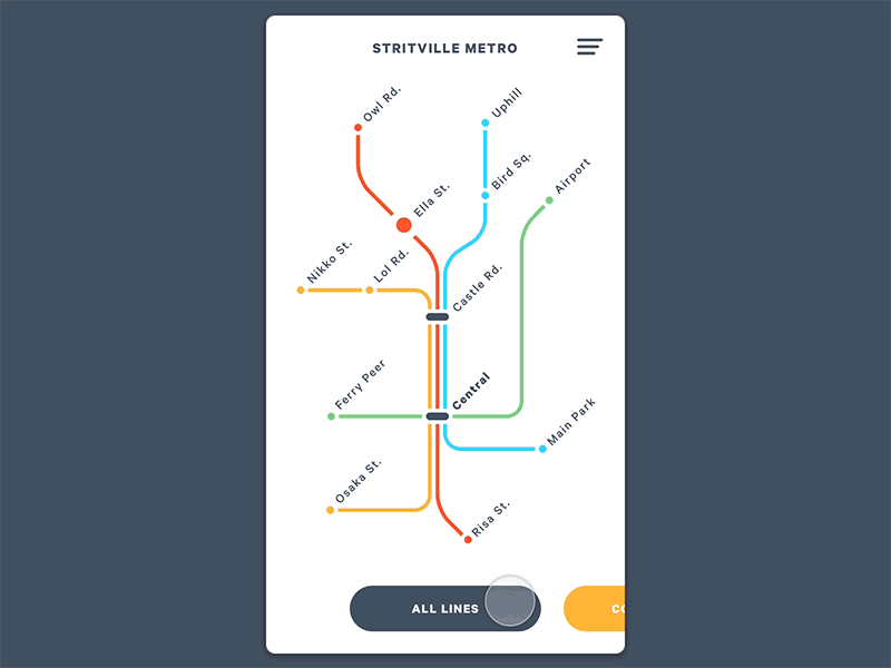 Metro Central Line Selection line map metro subway switcher transport urban