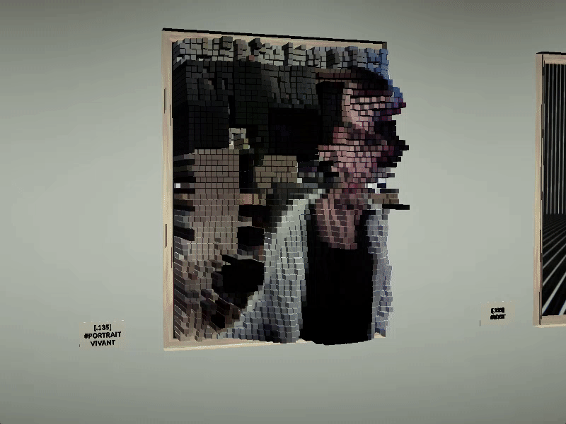 [WebGL] Portrait Vivant canvas code creativecoding cubes frame javascript portrait sinnay threejs webgl