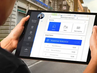 Transport App app bus design flat gradient ios ipad metro train ui