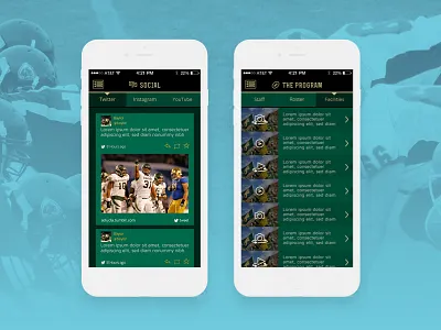 Baylor Bears App app design ui ux