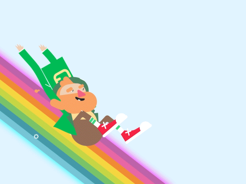 Leprechaun after effects design illustratior motion graphics illustration rainbow sain t patrick flat