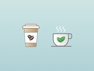 Coffee vs Tea coffee coffee beans cup mug tea tea leaves