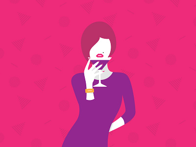 Classy Woman classy drinking illustration night out patterns woman