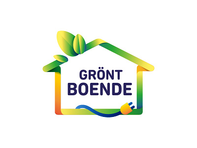 Logo - Grönt Boende branding design ecology gradient green logo mark vector