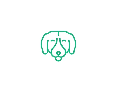 D for dog d dog illustration line art vector