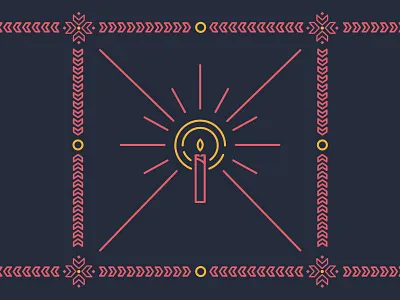 Candle holiday pattern advent candle christmas holiday light pattern snowflake