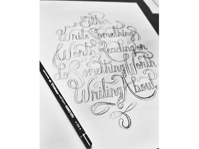 Proccess Shot art benjamin design franklin hand drawn paper pencil quote typography