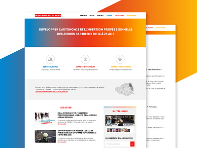Mission Locale clean gradient interface ui web