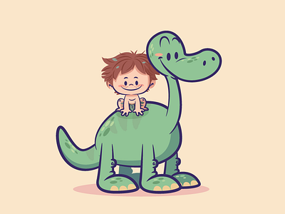 Lil BFFs : Arlo and Spot character design good dinosaur illustration pixar