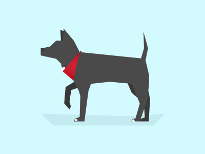 Berta can dog mascot minimalist