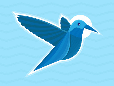 The humming of peace bird humming love minimal peace spread vector