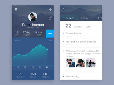 Movement app design sports