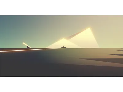 the observatory future geometric illustration landscape minimal