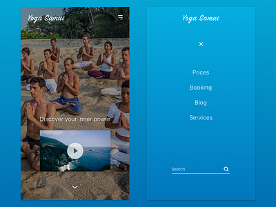 Yoga Center Mobile App adaptive app app design app designer app development app mobile design main menu mobile mobile app mobile app design retreat ui ux web website yoga yoga app yoga class