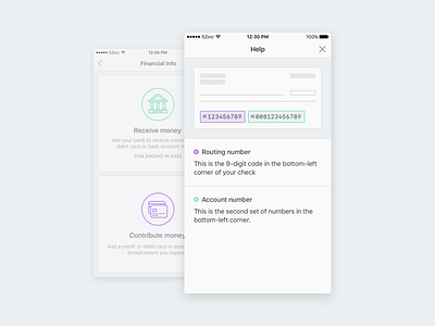 Add your bank app bank banking broadcast crowdfunding funding ios iphone live livestream routing number ui