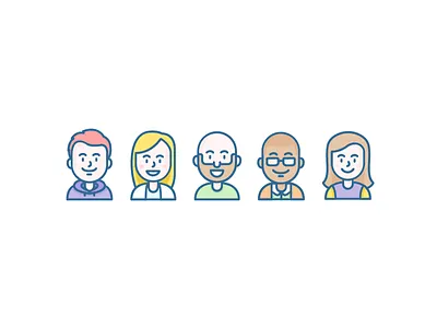 Team Avatars avatar design icon illustration ui ux