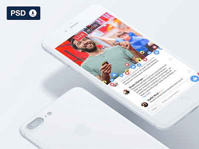 Facebook Live UI - Freebie PSD download facebook fb free freebie gui live mockup psd ui