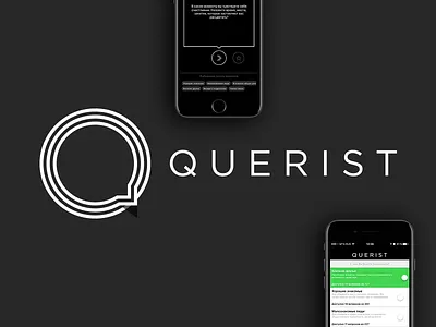 Querist app balloon black circle communication ios logo message phone speak ui ux