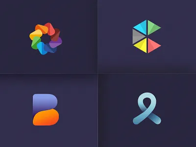 Logotype Showcase b branding cancer circle colors design logotype pyramids visual