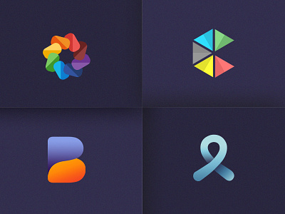 Logotype Showcase b branding cancer circle colors design logotype pyramids visual