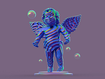 Angel 3d c4d cinema 4d illustration zbrush