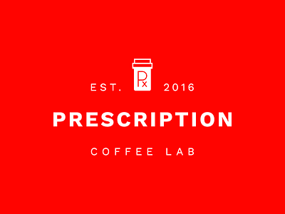 Perscription Coffee Lab Logo brand coffee coffee lab craft identity logo logotype minimal prescription roaster virginia beach