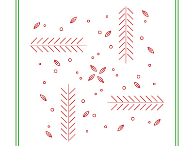 Festive pattern art christmas design festive graphic leaves lines pattern repeat rotate season vector