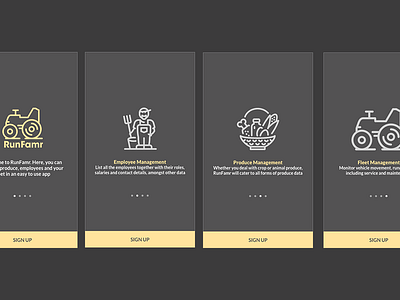 Runfamr onboarding android app onboarding ui ux